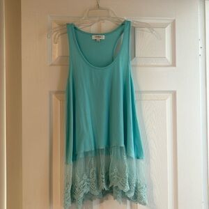 Flowy light blue tank top